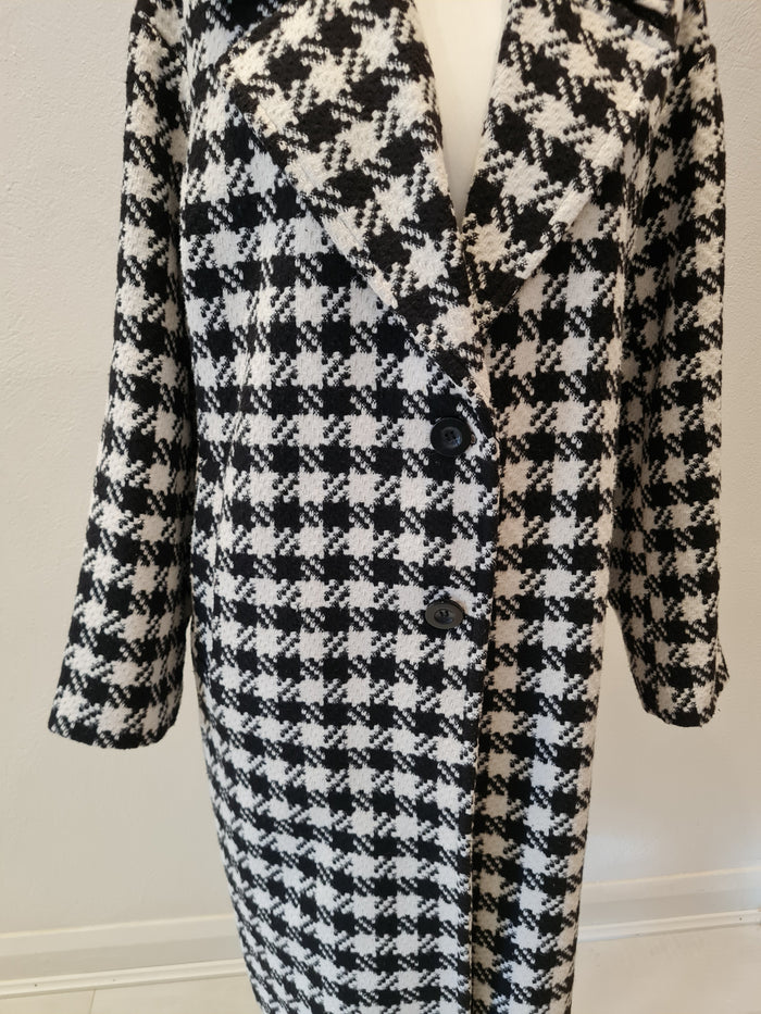 Fabio Lisandro Dogtooth Overcoat Size 14