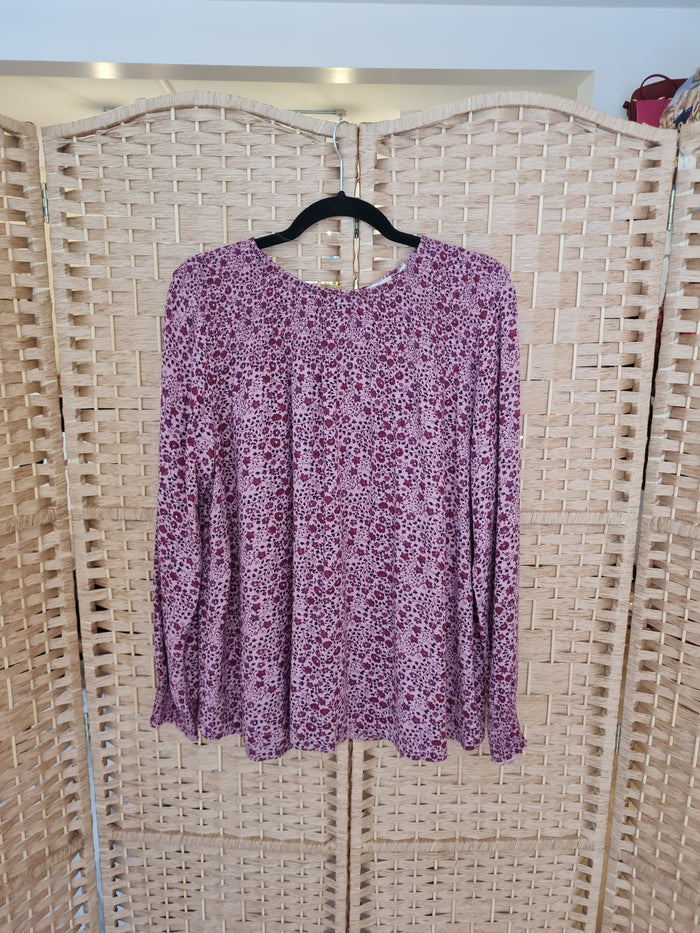 Fat Face Pink ditsy print top 14