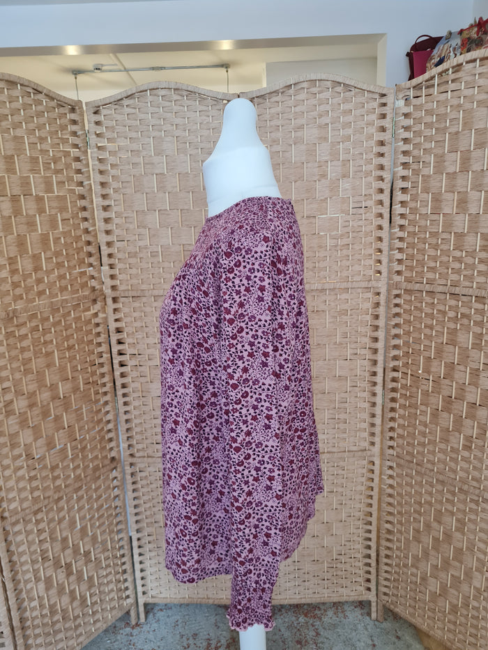 Fat Face Pink ditsy print top 14