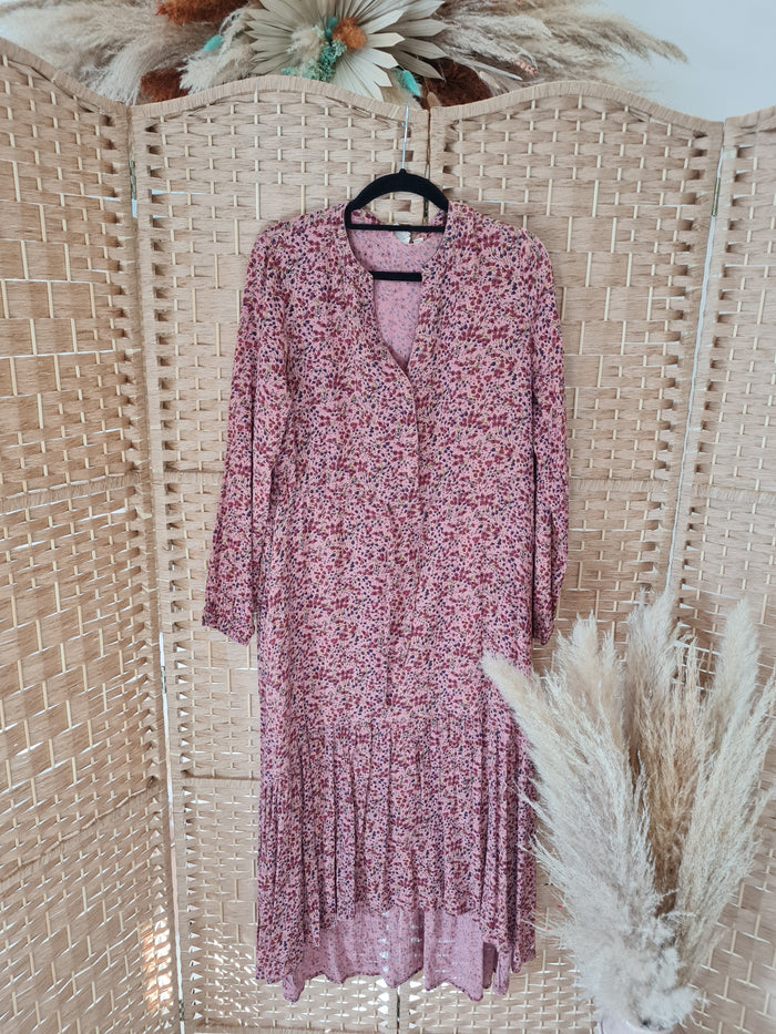 Fat Face Pink Floral Maxi 6