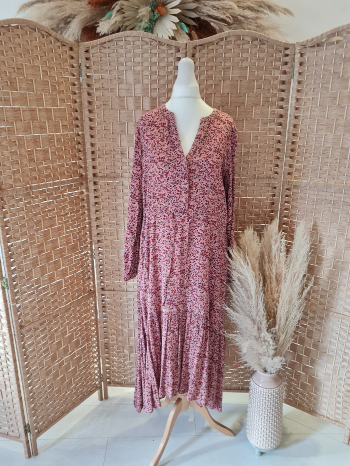 Fat Face Pink Floral Maxi 6