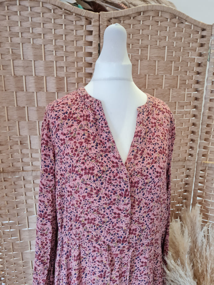 Fat Face Pink Floral Maxi 6
