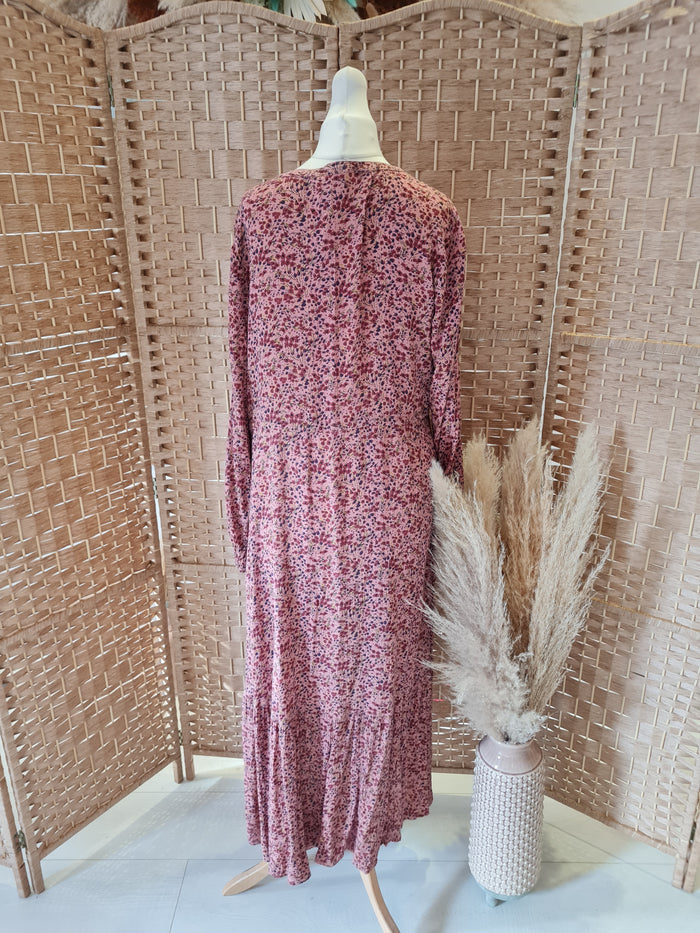 Fat Face Pink Floral Maxi 6
