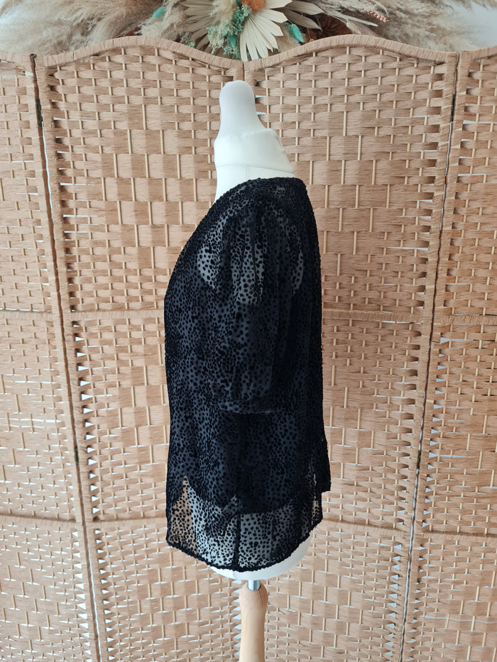 FatFace Black Velvet Spot Top 10