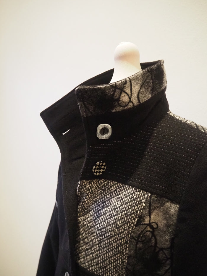 Femmes Je Vous Black/White Coat