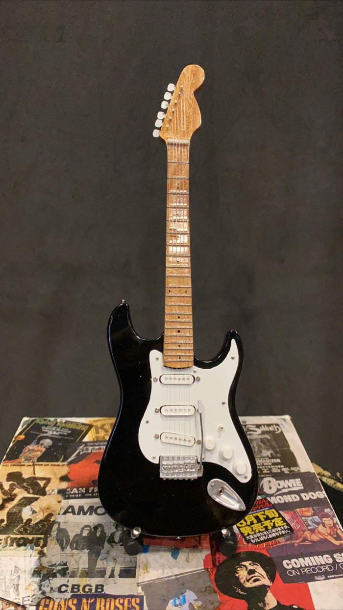 Fender Stratocaster Black Miniature Guitar