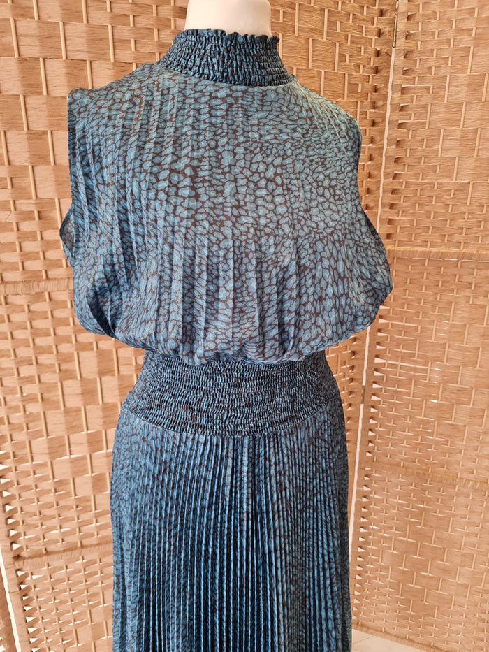 Fenn Wright & Manson by Amanda Holden Teal Pleat Maxi Size 12