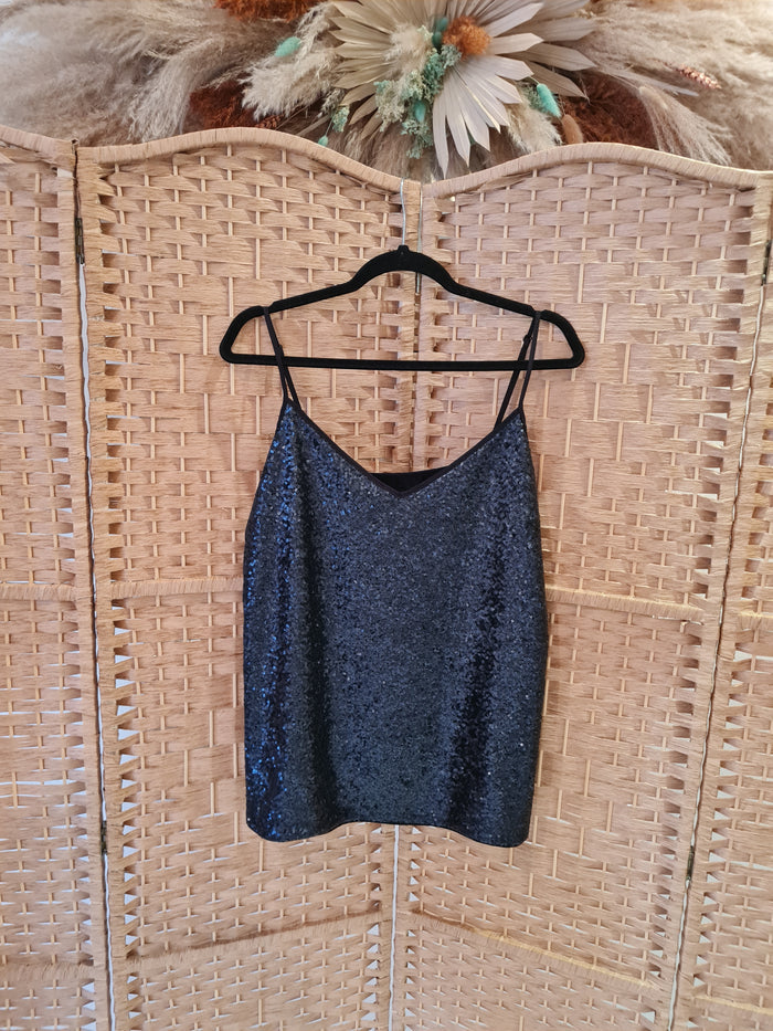 Fenn Wright Mason Midnight blue Sequin Vest 14