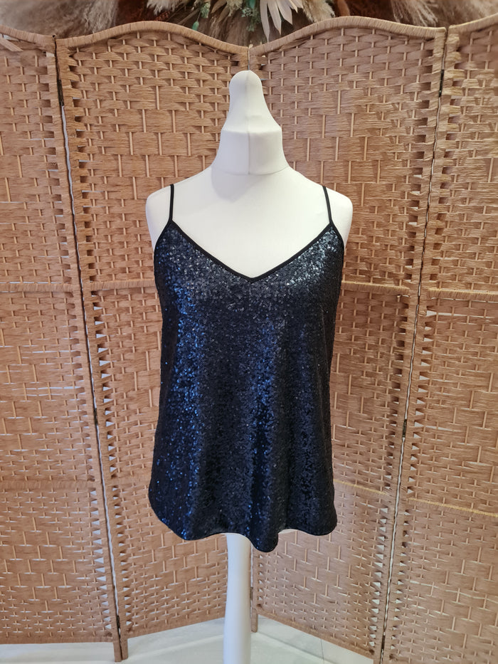 Fenn Wright Mason Midnight blue Sequin Vest 14