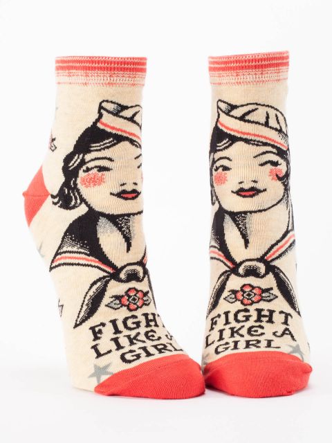 Fight Like A Girl W-Ankle Socks BLUEQ