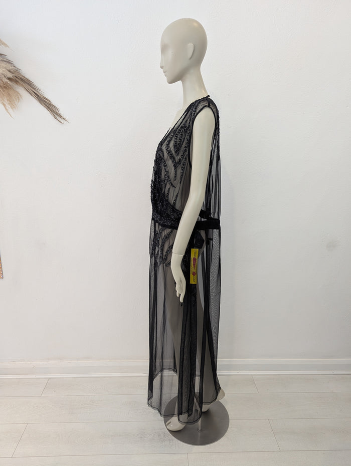 Figleaves Curve black sequin coverup NWT