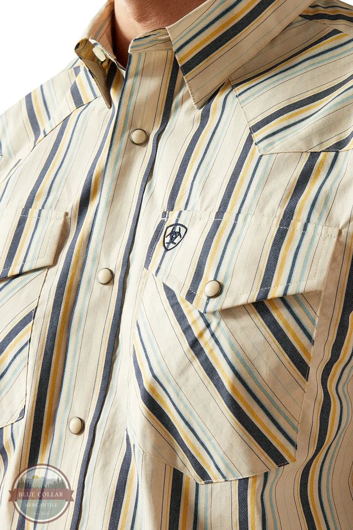 Ariat 10054659 Finnley Snap Stripe Long Sleeve Shirt pocket detail image