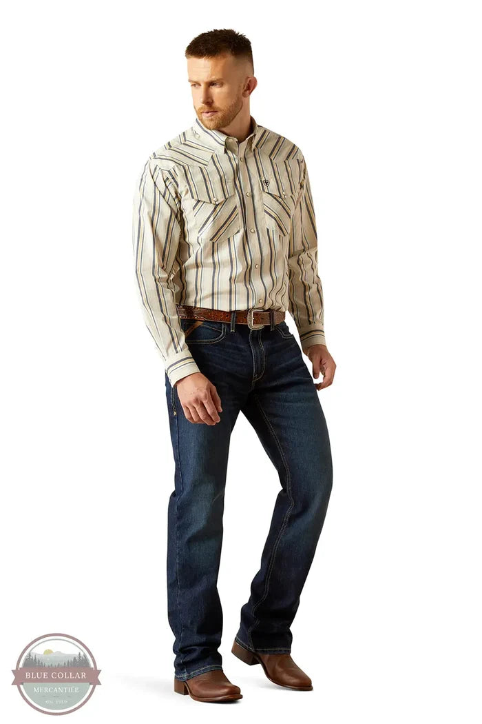 Ariat 10054659 Finnley Snap Stripe Long Sleeve Shirt full model image