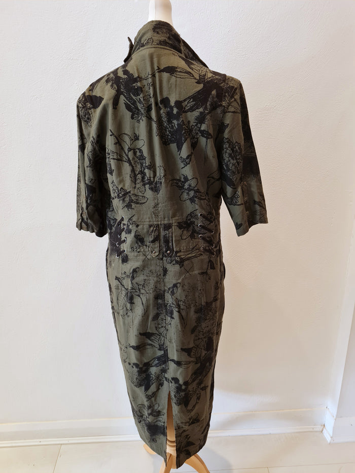 Firetrap Khaki Floral Dress  L