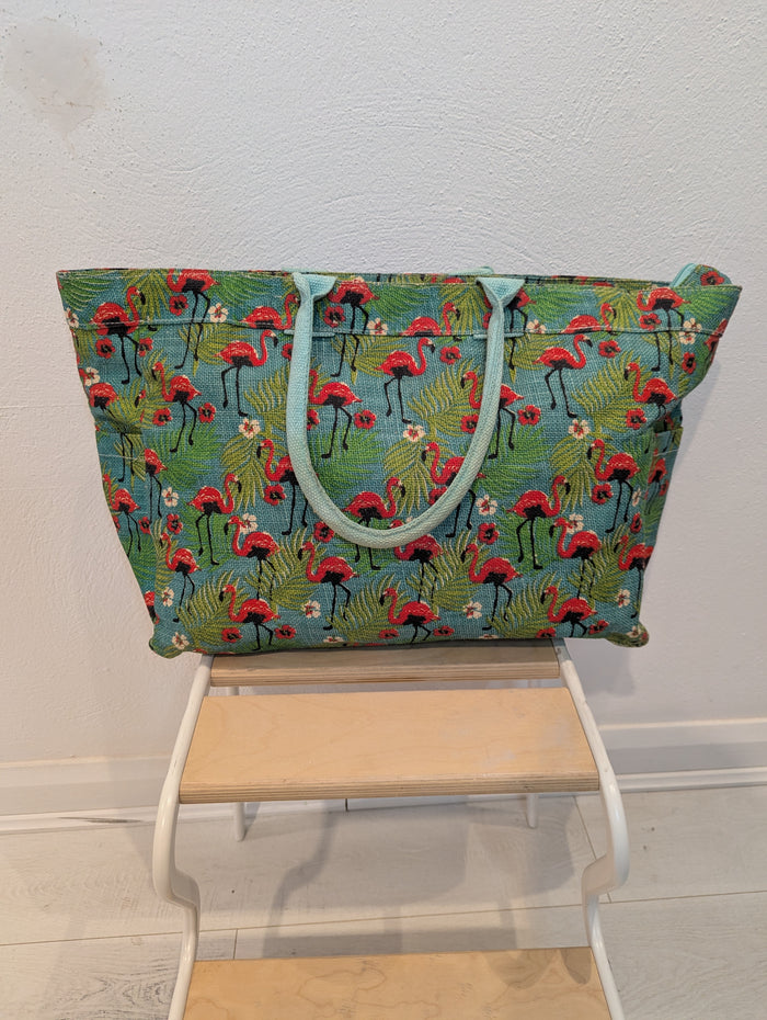 Flamingo Beach tote /Towel