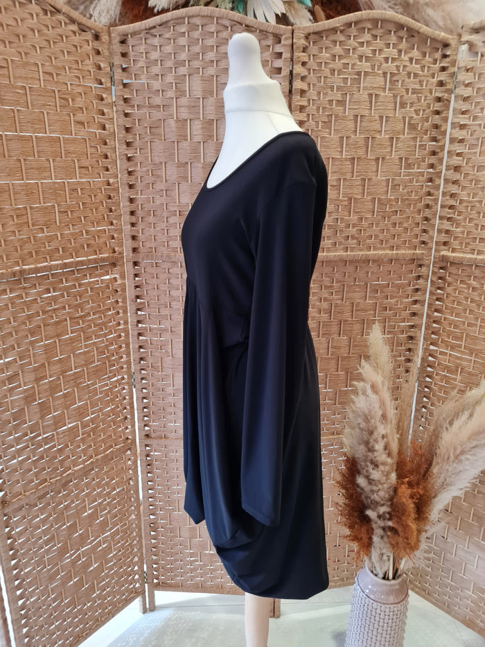 Flammode black puff hem dress M/L
