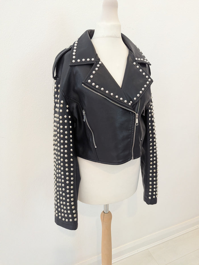 Flamode Studded Pleather Jacket S NWT RRP £98.99