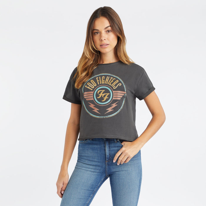 Foo Fighters Crop Top T Shirt - FF Air Logo Amplified