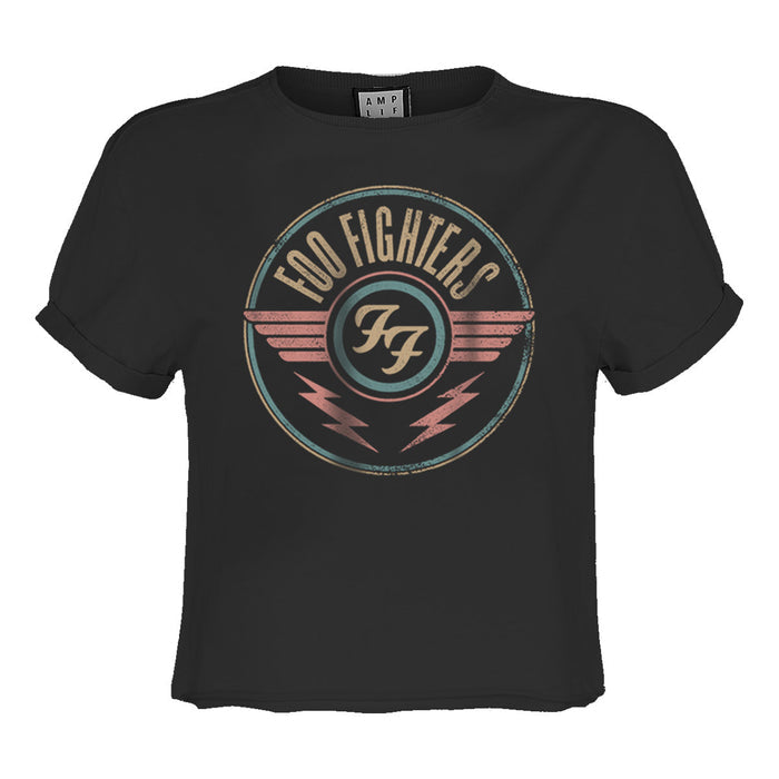Foo Fighters Crop Top T Shirt - FF Air Logo Amplified