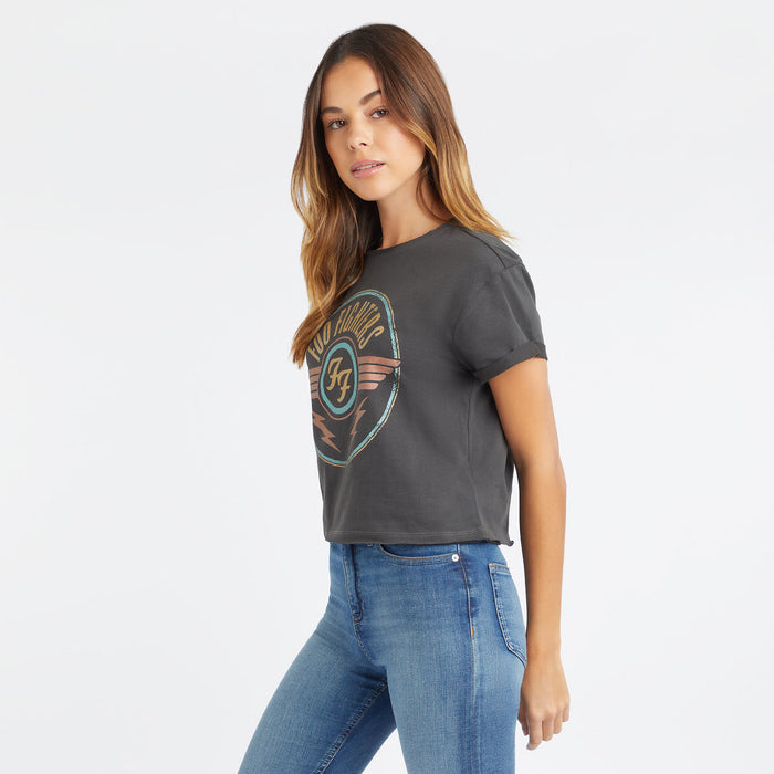 Foo Fighters Crop Top T Shirt - FF Air Logo Amplified