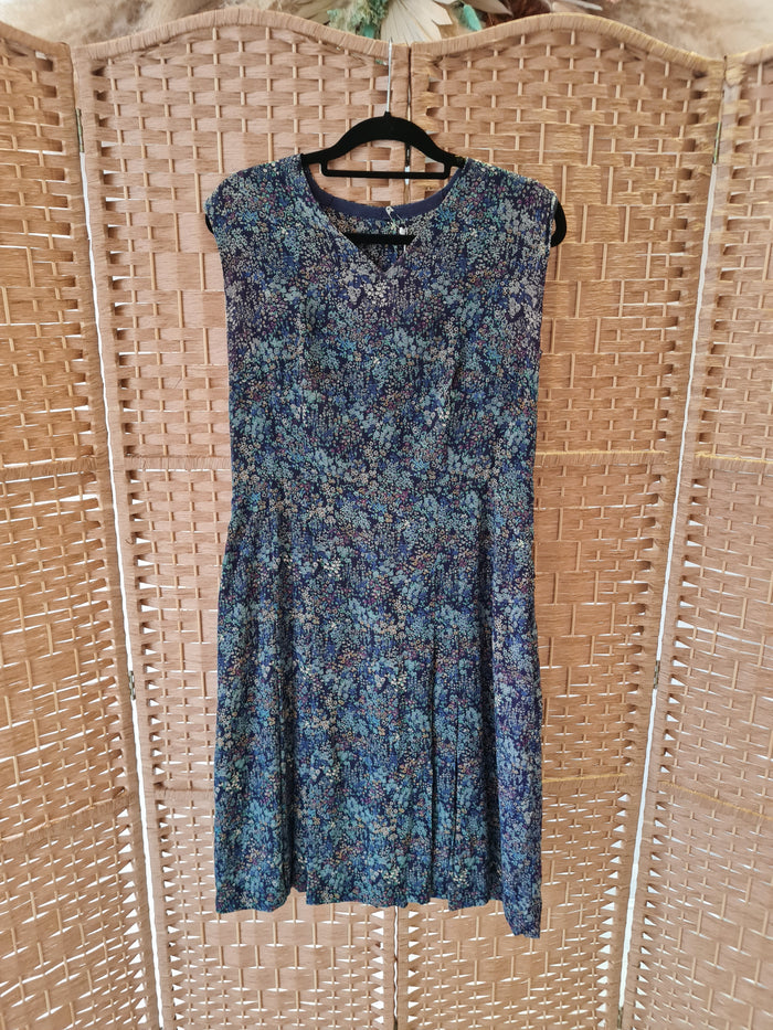 Forest Green' floral print midi Dress 12