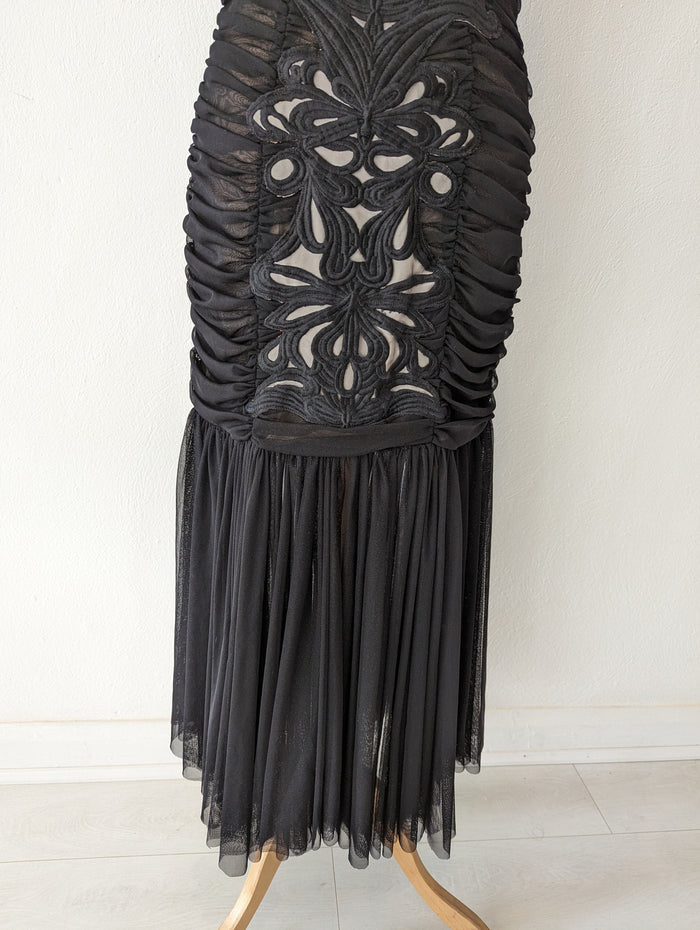 Forever Unique Black/ Nude one shoulder Dress 10