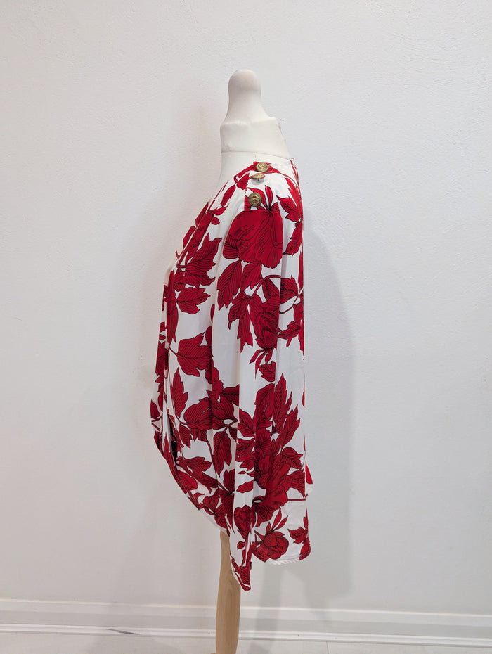 Forever Unique Red floral blouse 8