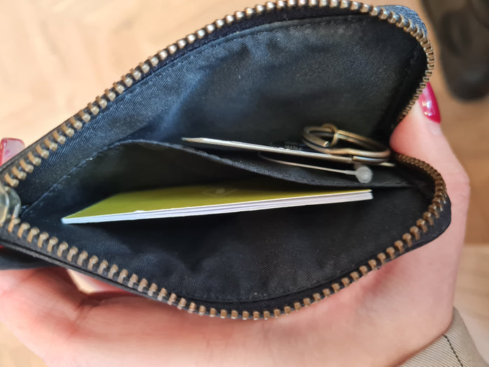 Fossil Black Leather Coin Purse New RRP £35