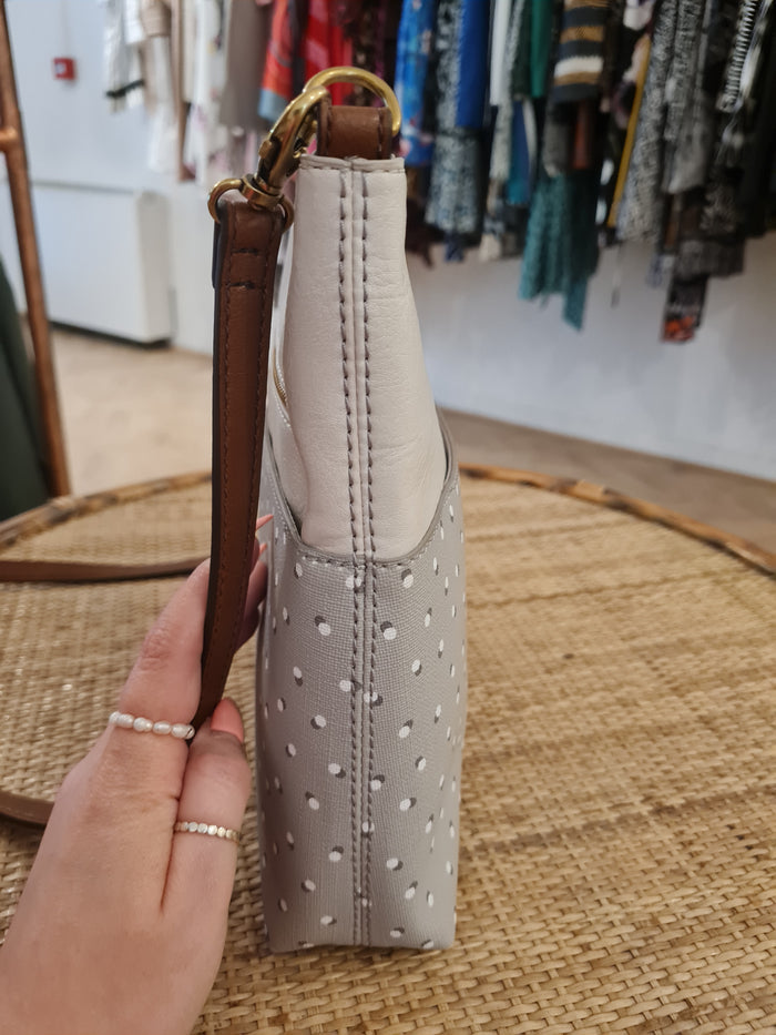 Fossil Grey spot crossbody NWT