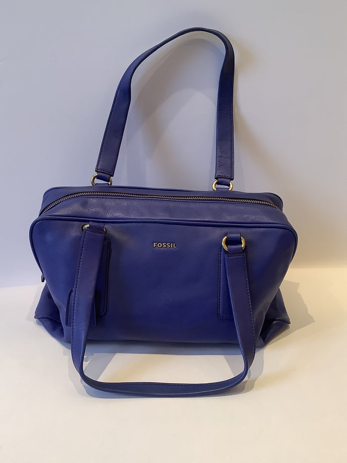 Fossil Indigo Blue Leather Handbag