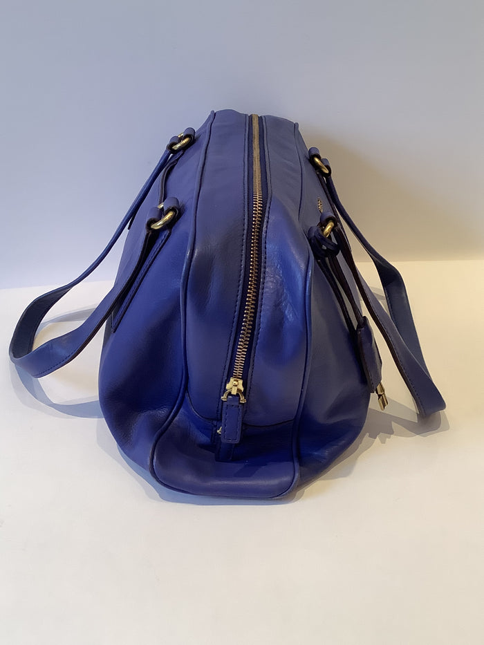 Fossil Indigo Blue Leather Handbag