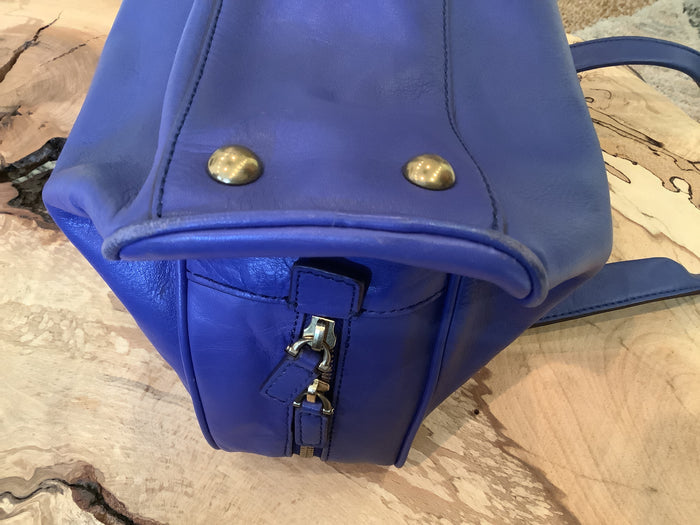 Fossil Indigo Blue Leather Handbag