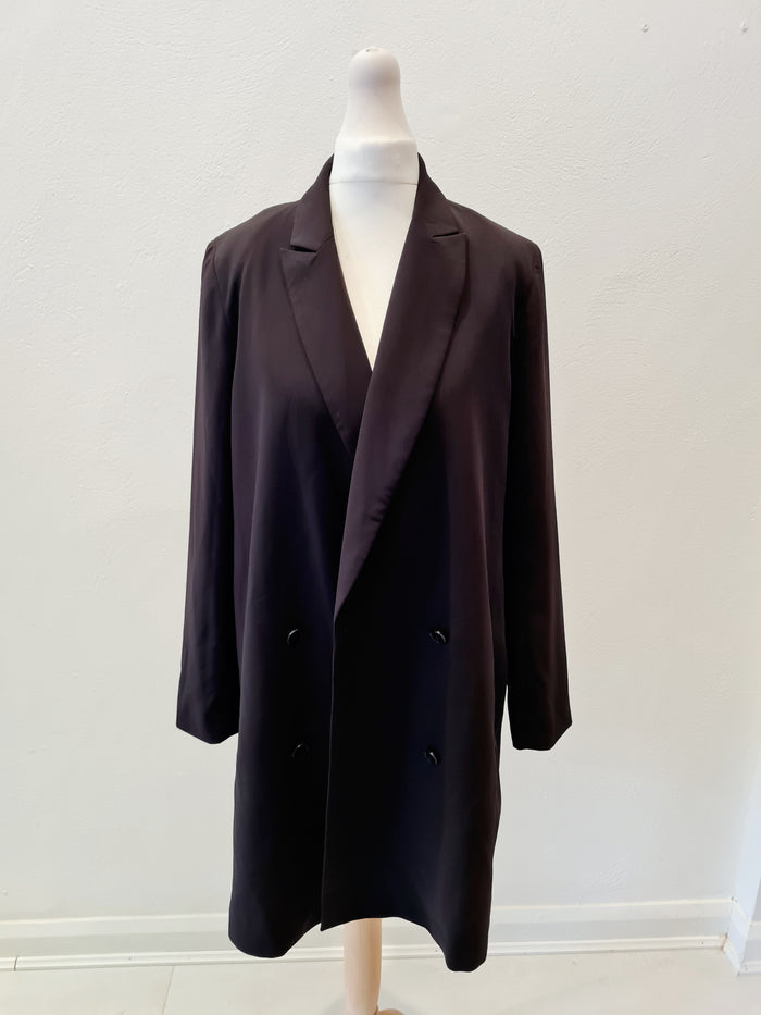 Frank & Oak longline black blazer S