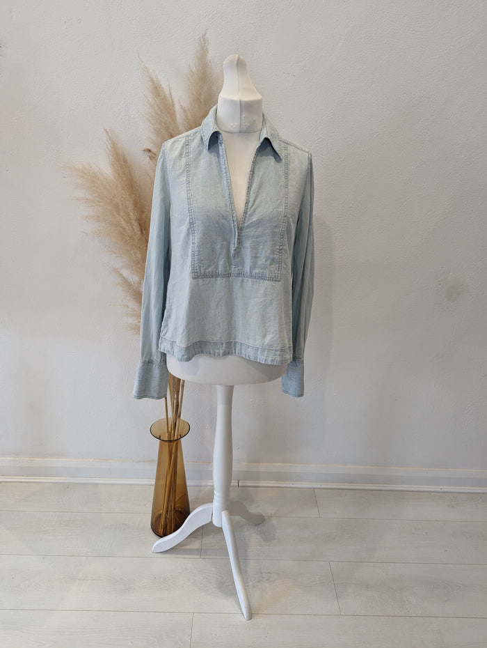 Free People Chambray Overshirt Medium