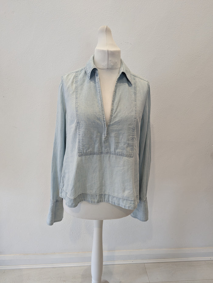 Free People Chambray Overshirt Medium
