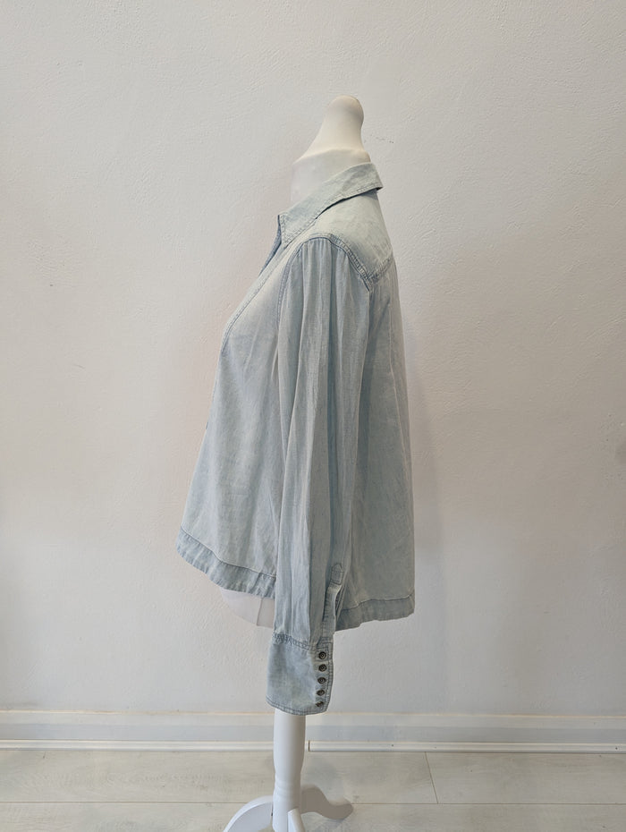 Free People Chambray Overshirt Medium