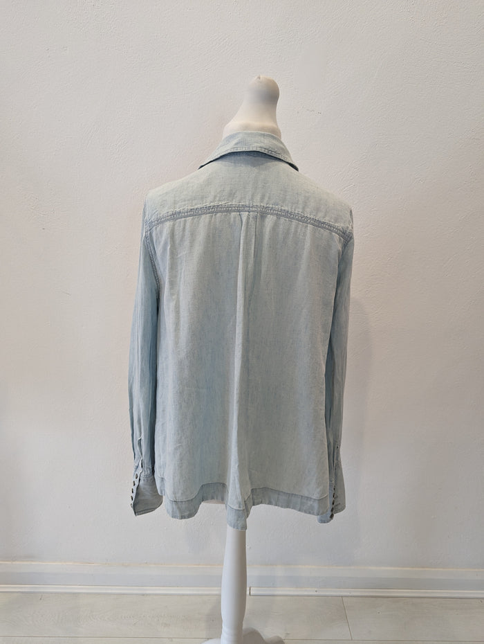 Free People Chambray Overshirt Medium
