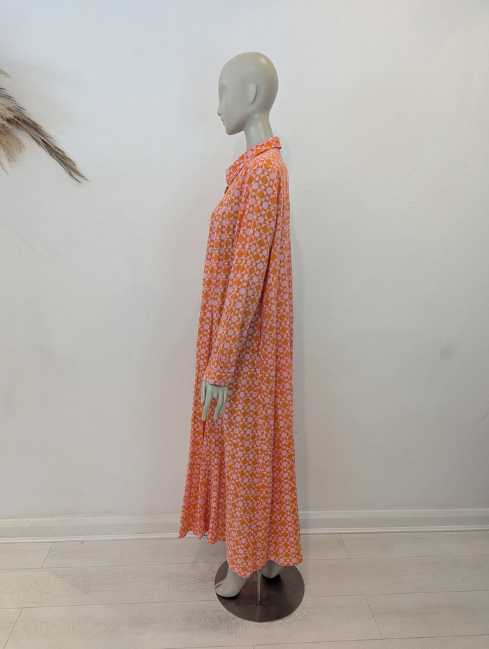 Free People Orange & Pink Cotton Maxi XL
