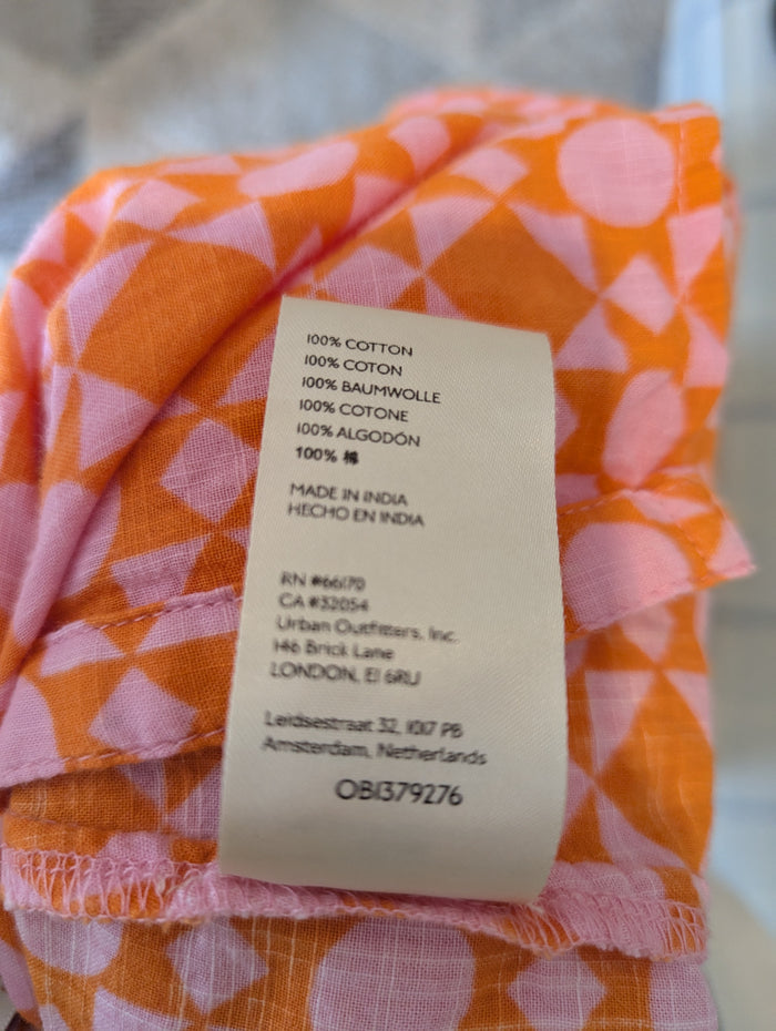 Free People Orange & Pink Cotton Maxi XL