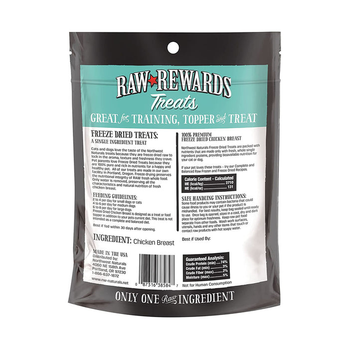 Freeze-dried Chicken Breast back of bag