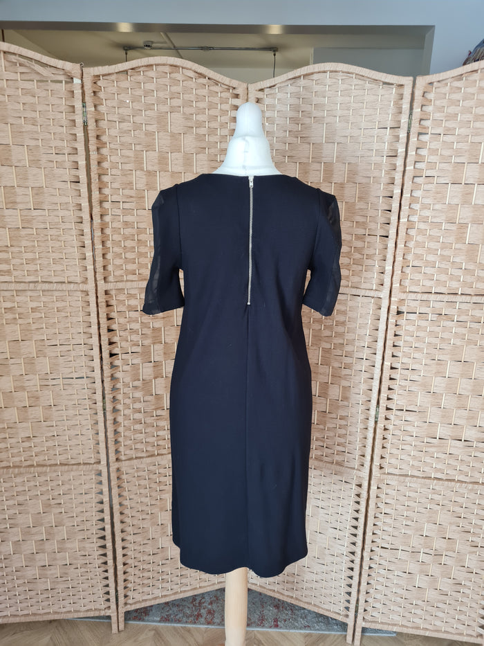 French Connection Black Neck embellished Dress 10