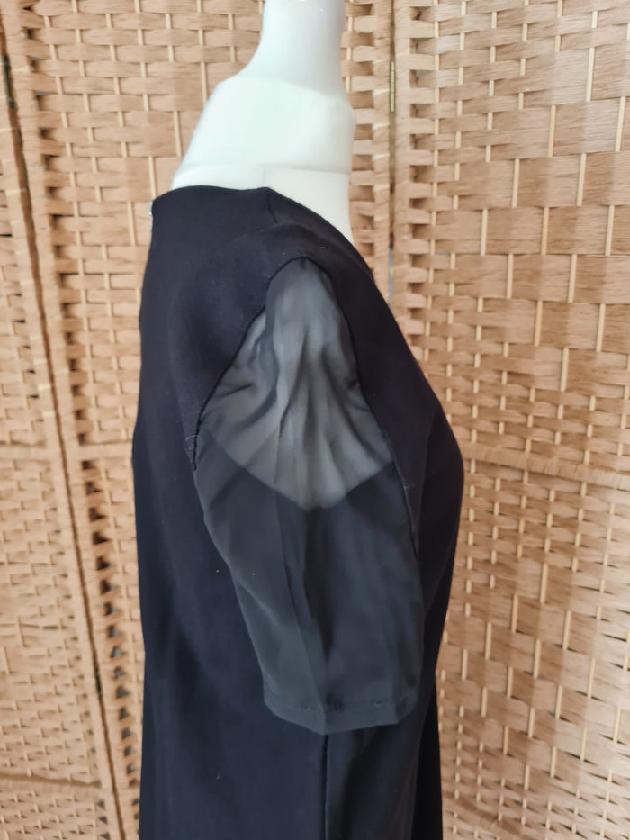 French Connection Black Neck embellished Dress 10