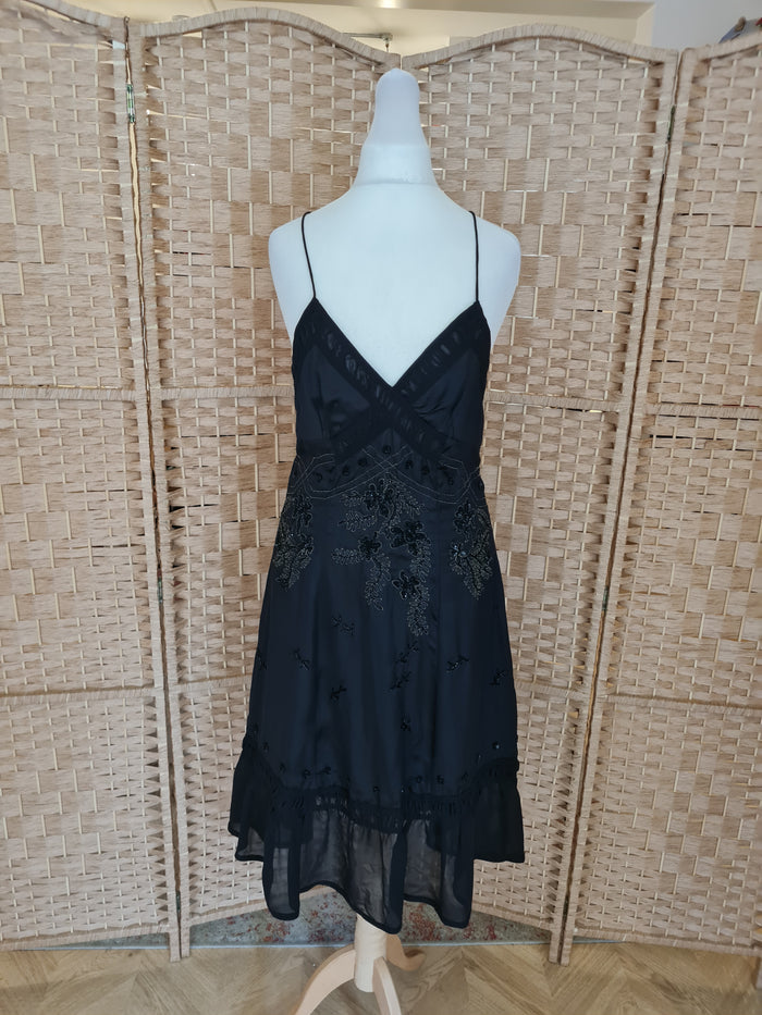 French Connection black slip dress 8