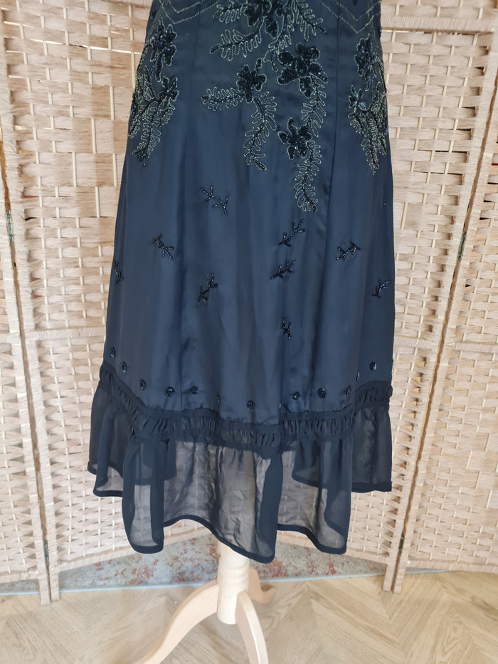 French Connection black slip dress 8
