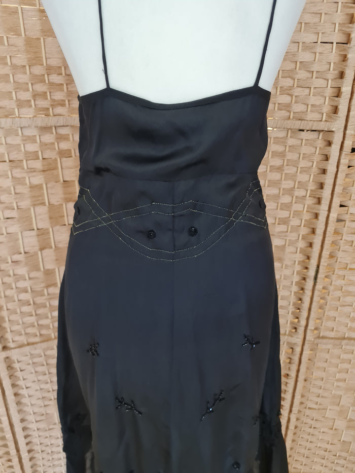 French Connection black slip dress 8
