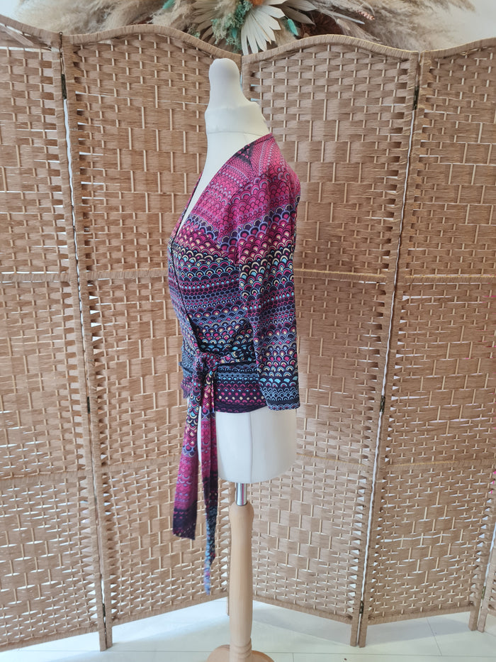 French Connection Ethnic Wrap Top M