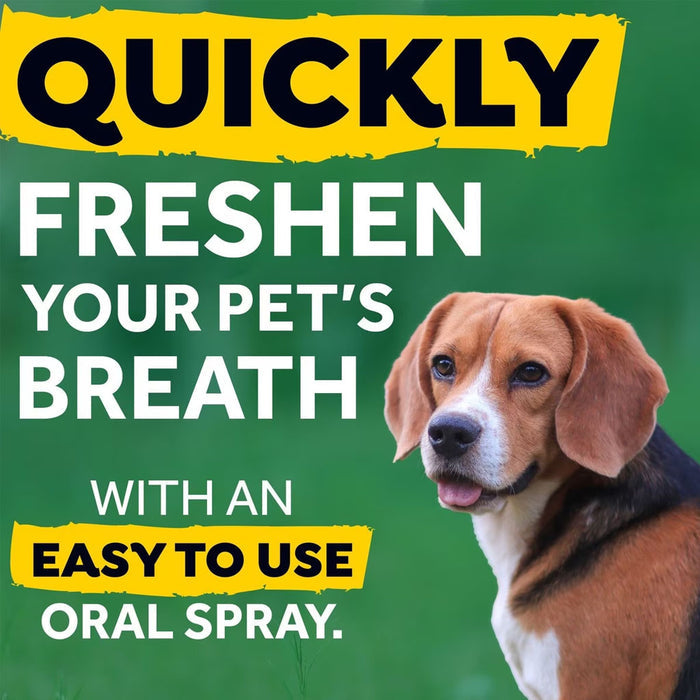 Quickly freshen your pets breath. Easy to use oral spray.