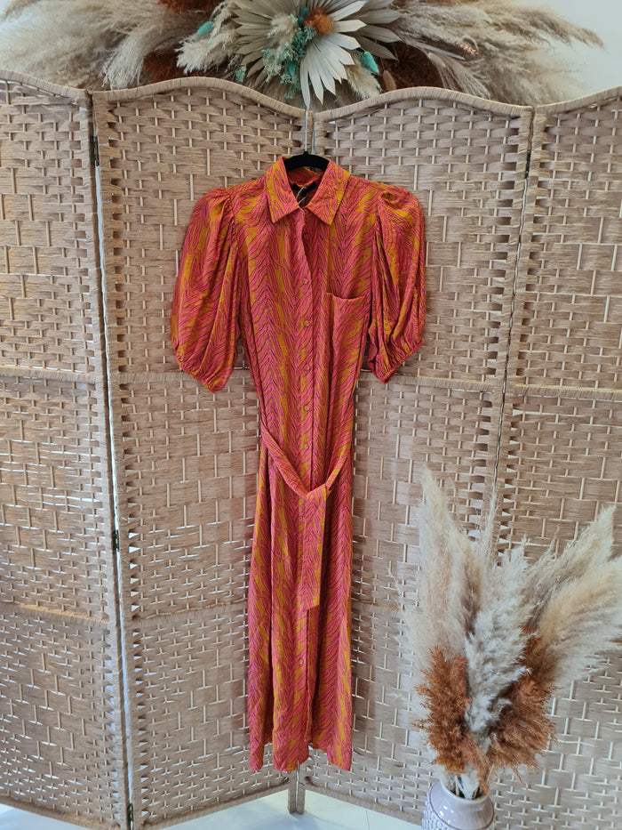 FRNCH pink shirt dress S NEW RRP £95