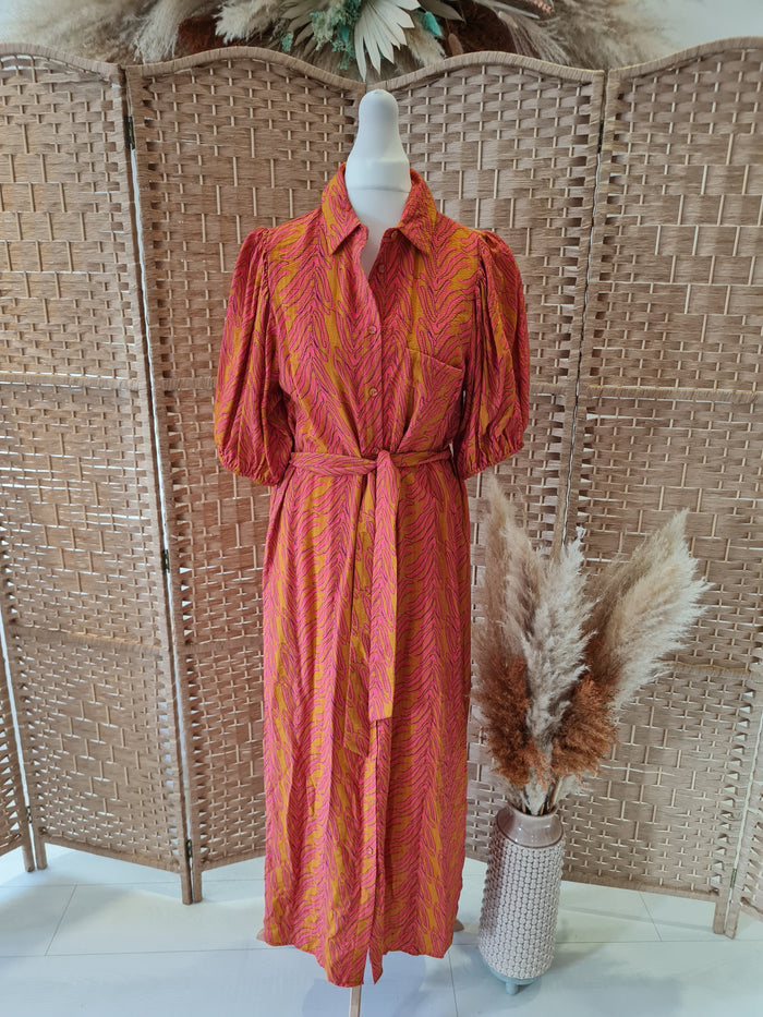 FRNCH pink shirt dress S NEW RRP £95
