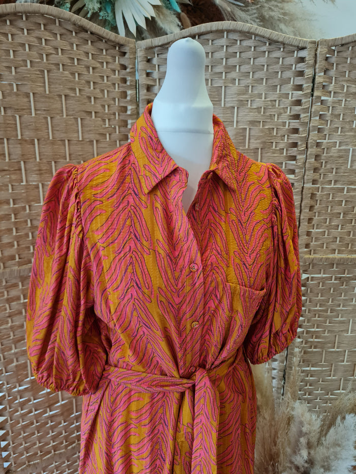 FRNCH pink shirt dress S NEW RRP £95
